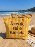 Bolsa de Tela de Algodón a rayas de Leti Cochón - Tote Bag