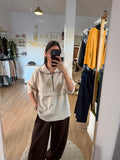 Sudadera Fluida Con Cremallera y Detalle de Tachuelas