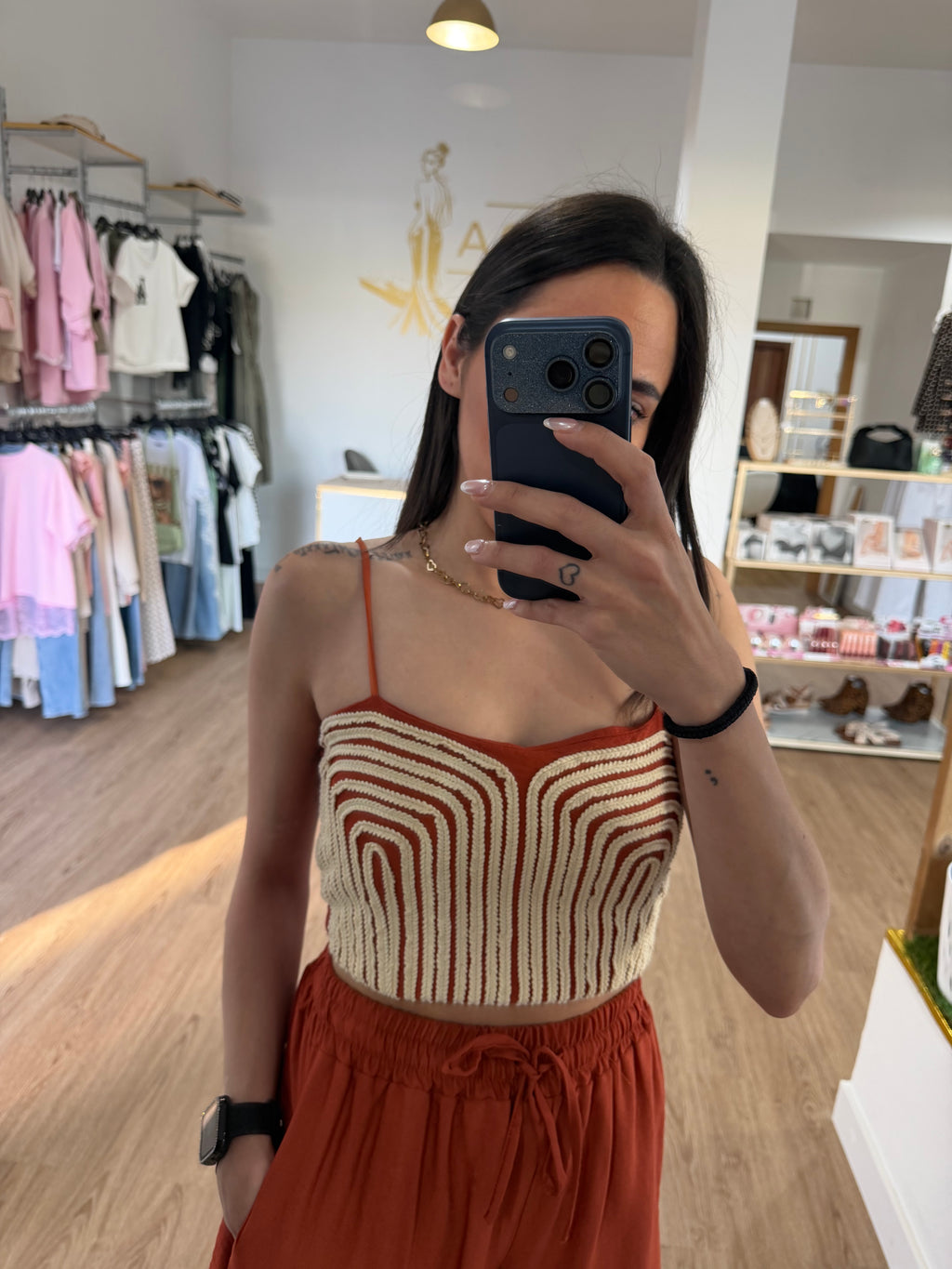 Conjunto de Dos Piezas de Top Crochet de Rafia y Short - 2 colores