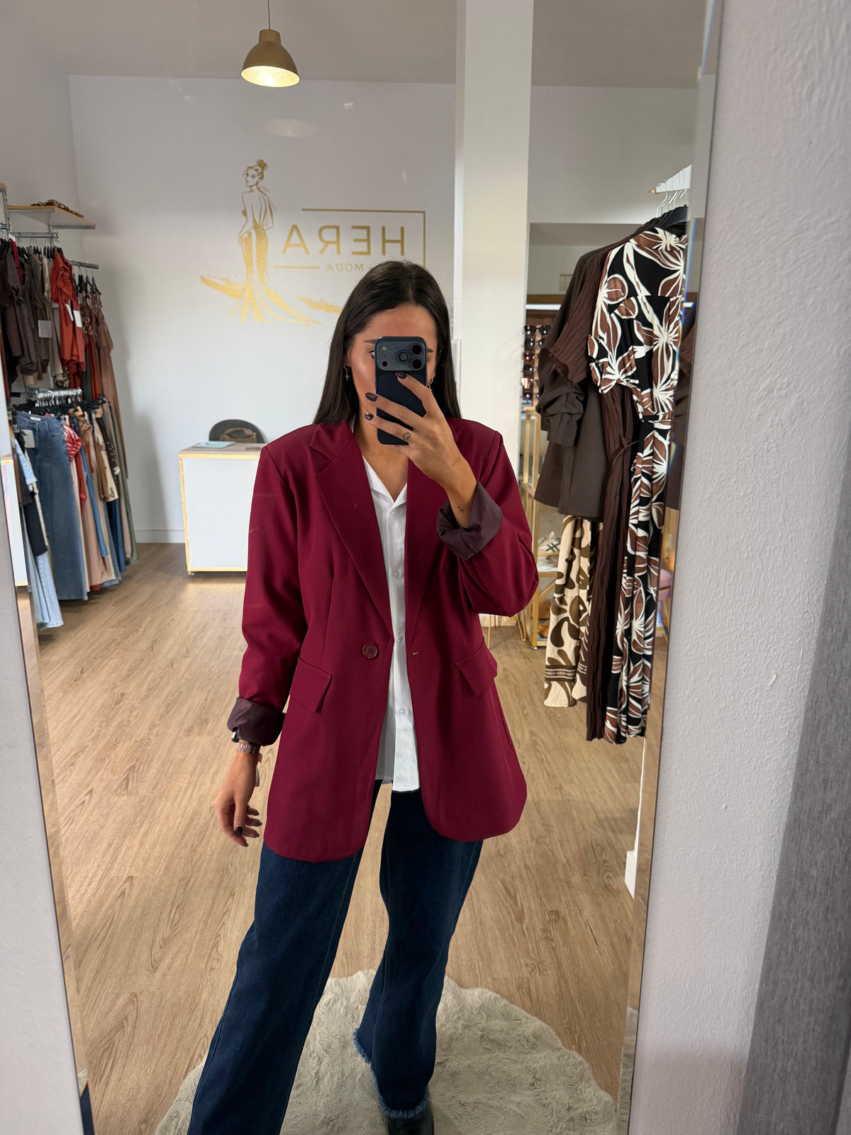 Blazer Básica de Mujer / Chaqueta Estructurada con Botón