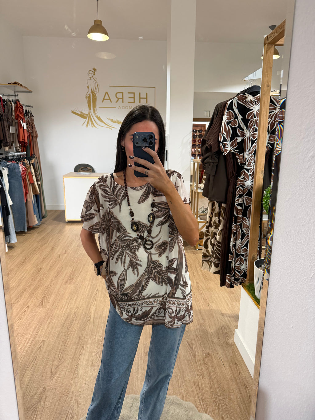 Blusa Gasa Estampado Palmeras / Top Fluido Varios colores
