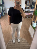 Pantalón de Punto Texturizado con Cintura Elástica - Beige Arena