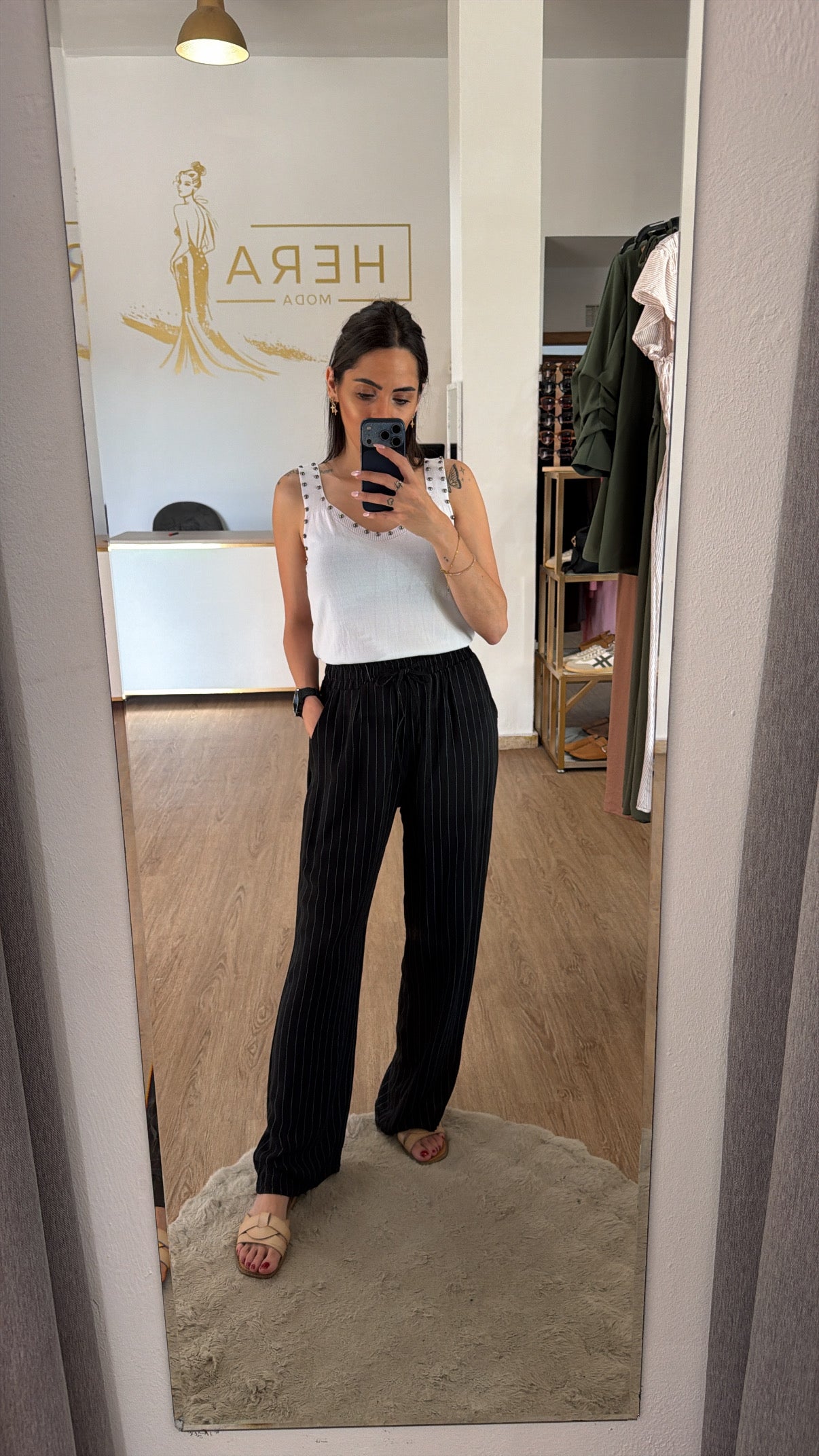 Pantalón fluido raya diplomática