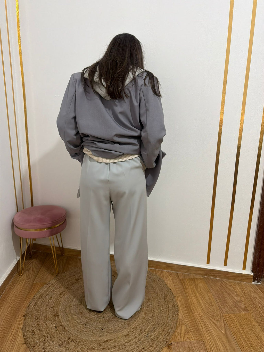 Pantalón Sastre Fluido de Pierna Ancha