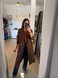 Gabardina Larga Clásica con Cinturón y Doble Abotonadura