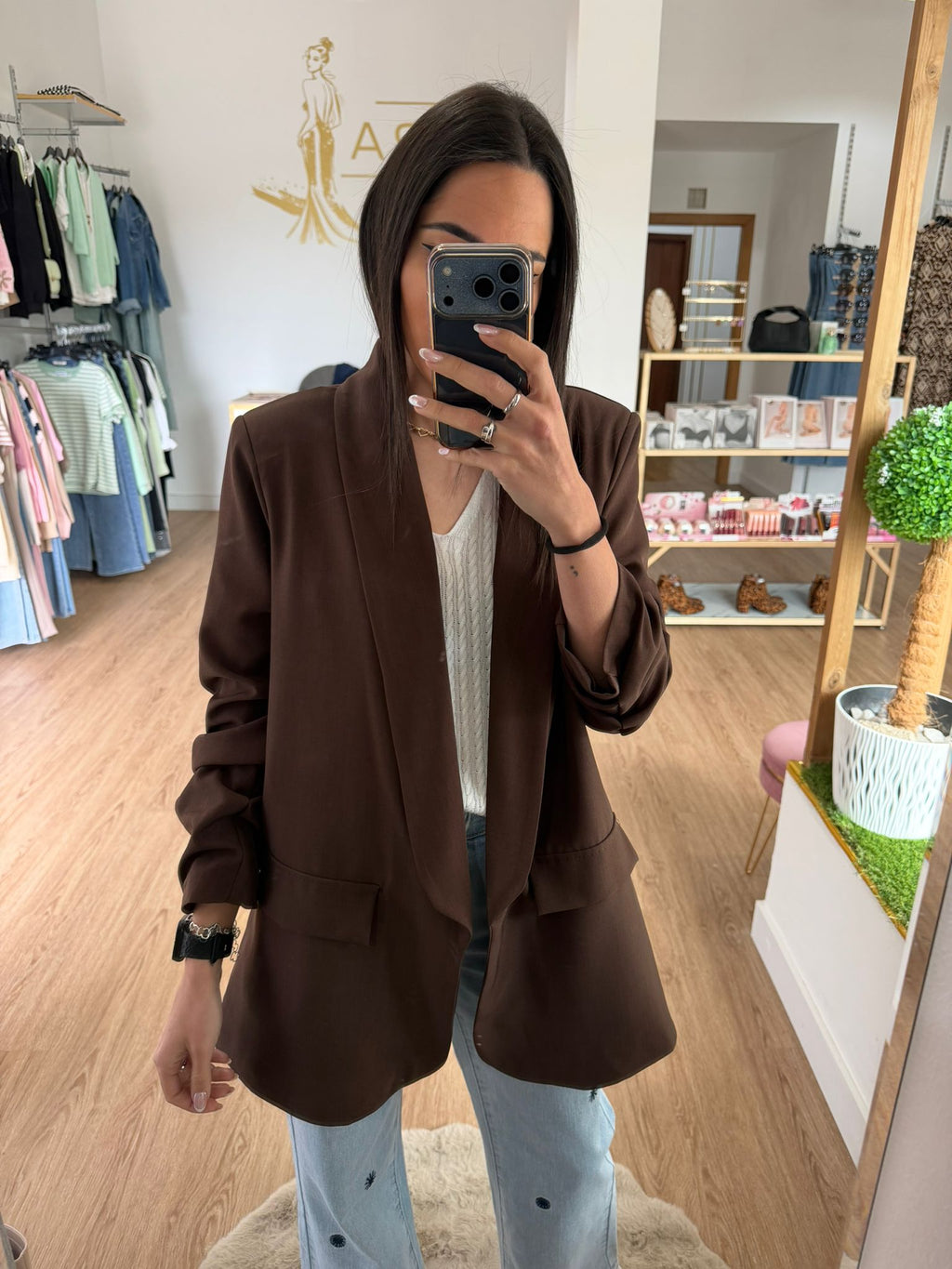 Blazer Fluida de manga Fruncida y Solapa - Disponible en varios colores