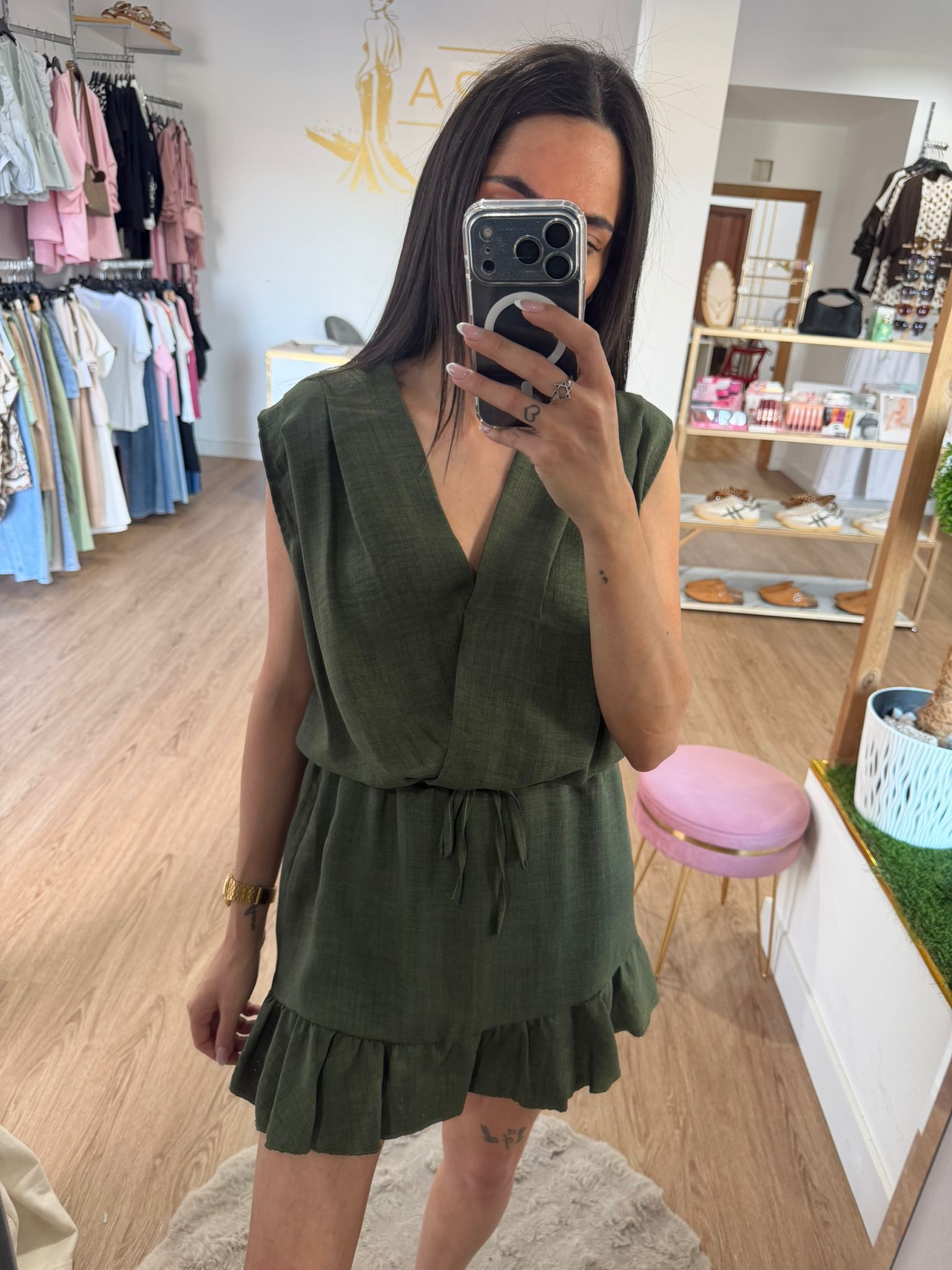 Conjunto dos Piezas / Top Cruzado y Falda Pantalón