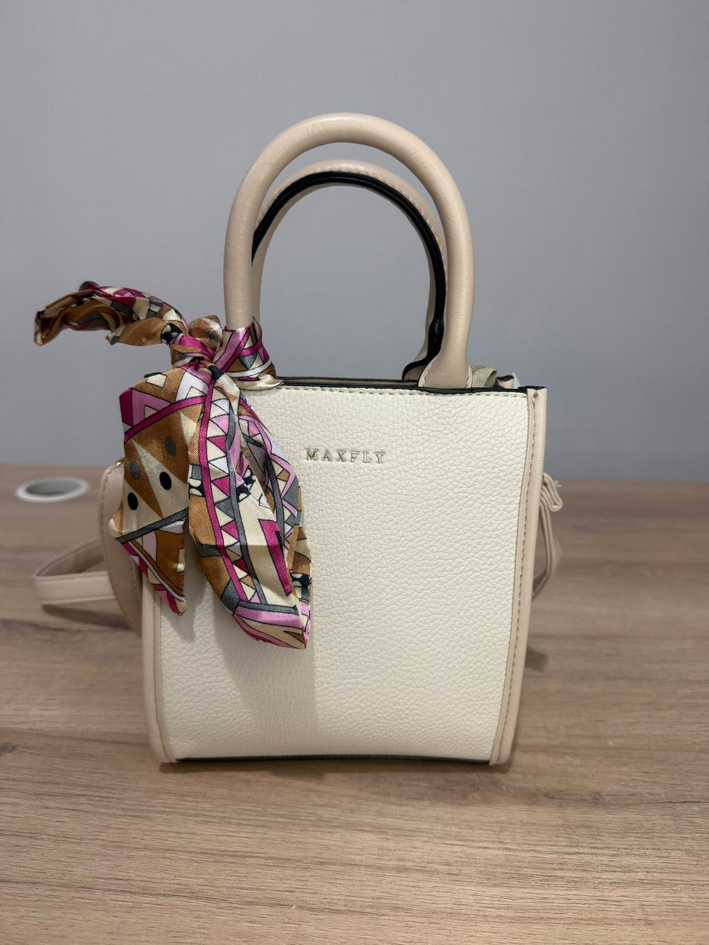 Bolso lazo- bolso tote mini con pañuelo decorativo