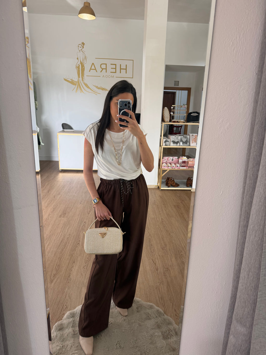 Pantalón Fluido Luana con Cintura Elástica – Corte Recto y Caída Elegante