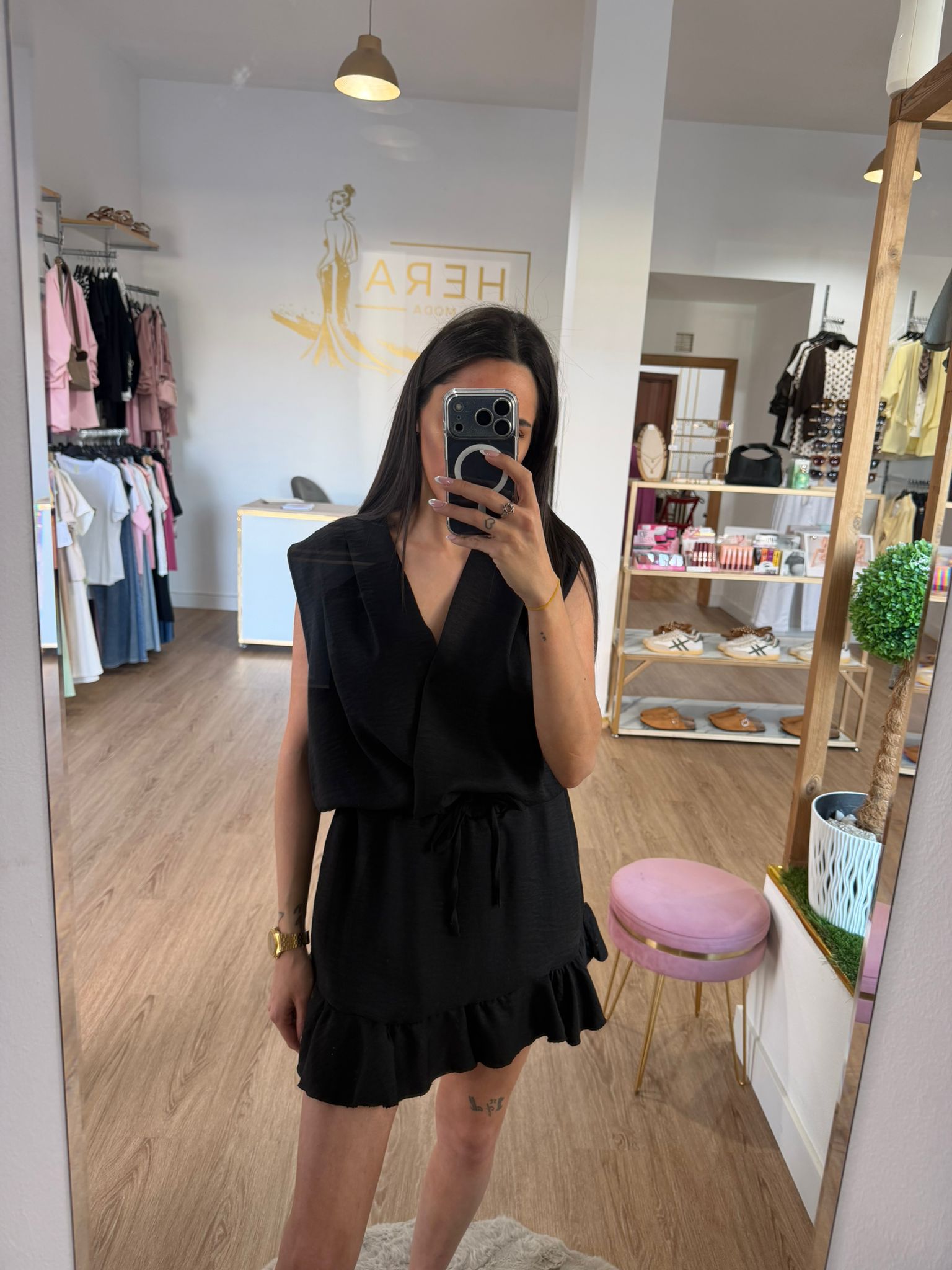 Conjunto dos Piezas / Top Cruzado y Falda Pantalón