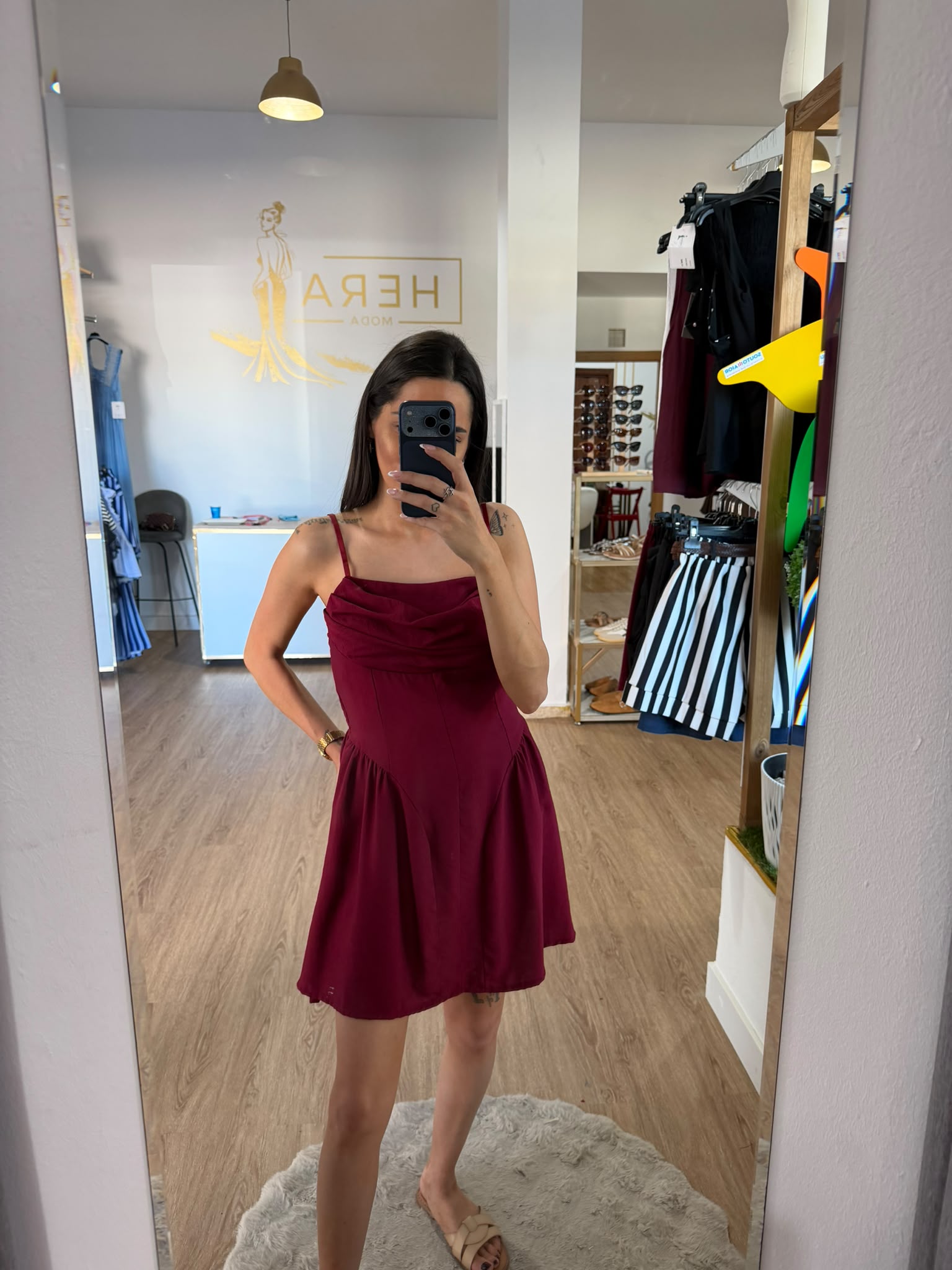 Vestido Mini Estilo Corsé con Escote Drapeado / Vestido Corto de Tirantes