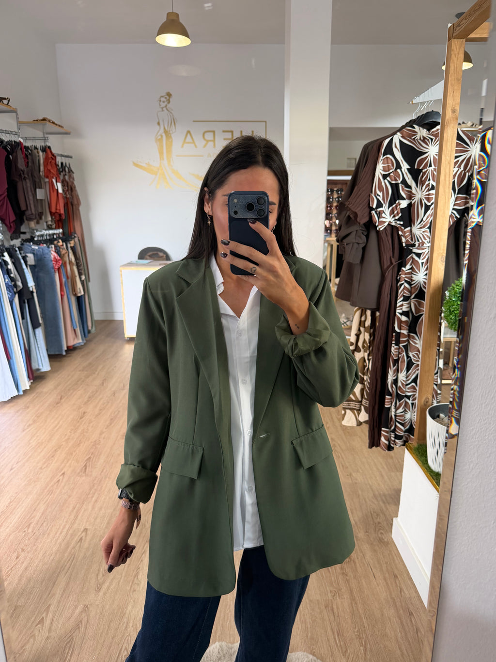 Blazer Básica de Mujer / Chaqueta Estructurada con Botón