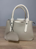 Bolso Clay-Bolso Tote  con Monedero Extraíble – Beige y Crema