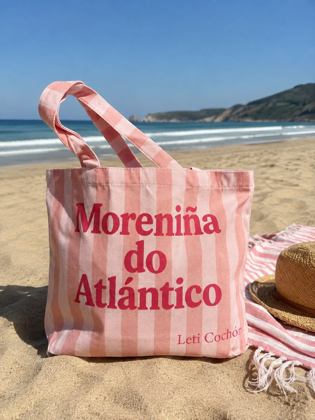 Bolsa de Tela de Algodón a rayas de Leti Cochón - Tote Bag