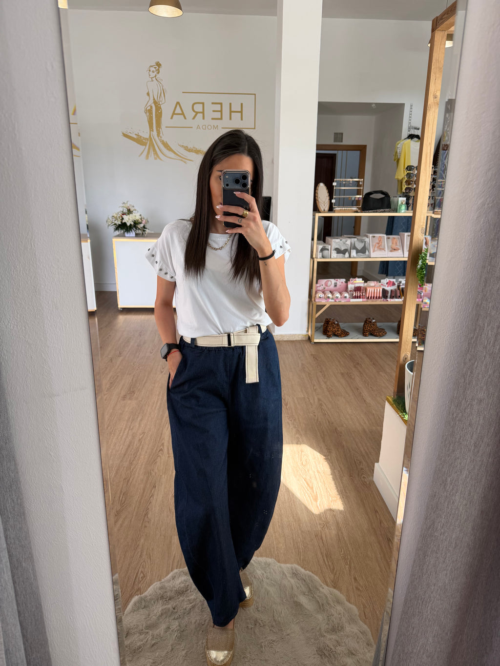 Pantalón Denim Balloon Fluido