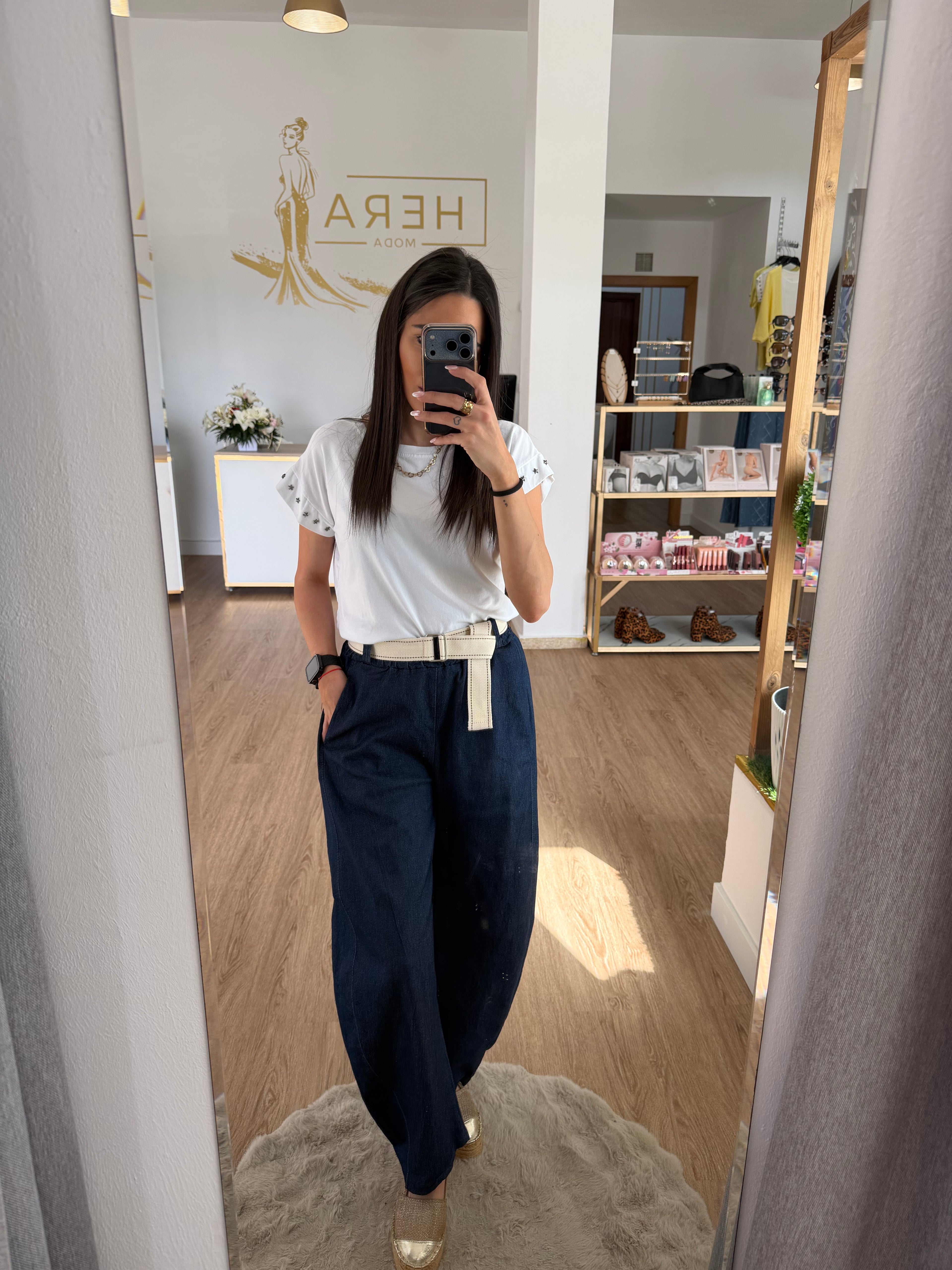Pantalón Denim Balloon Fluido