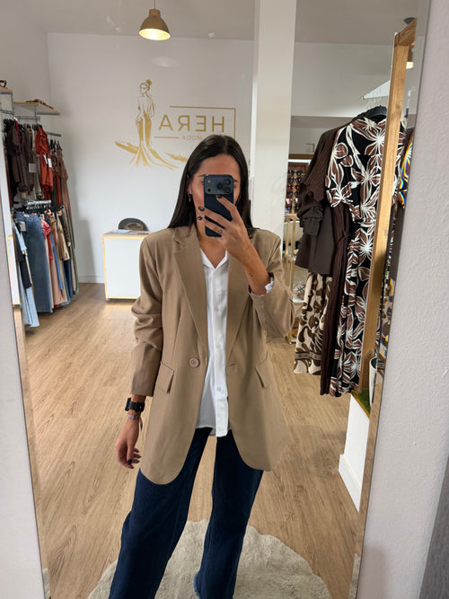 Blazer Básica de Mujer / Chaqueta Estructurada con Botón