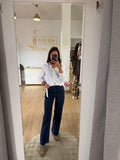 Pantalón Vaquero Desflecado / Jeans Tiro alto desflecado