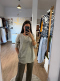 Camiseta de Punto Fino Marinero a Rayas / Top básico