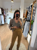 Legging de Ante con Costuras Verticales / Legging cintura Ancha