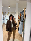 Chaqueta Acolchada Boho con Tachuelas estrella / Chaqueta ligera Abierta