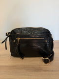 Bolso Bandolera Trenzado Efecto Piel con Bolsillo / Bolso Bandolera