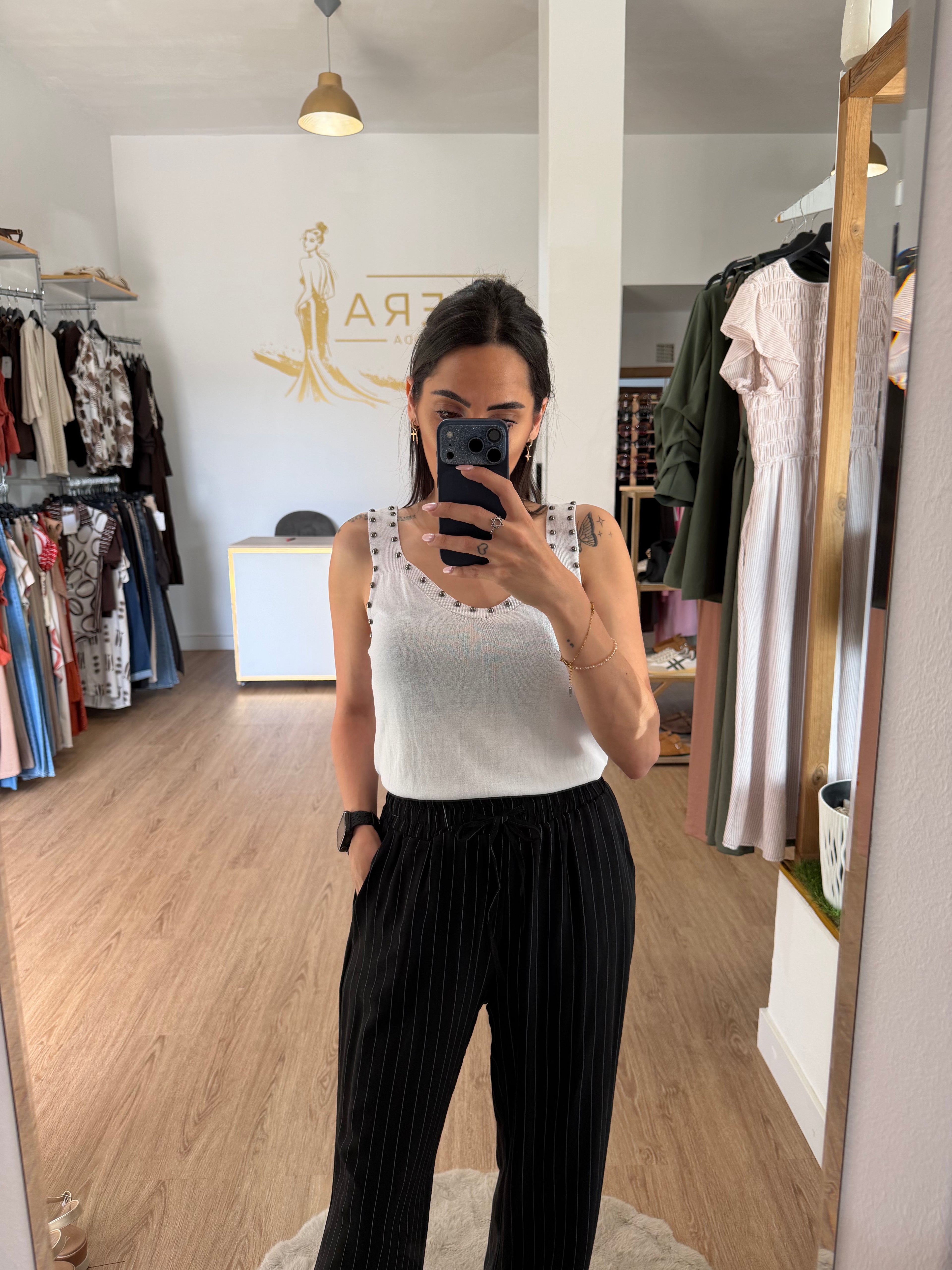 Pantalón fluido raya diplomática