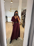 Vestido Largo Satinado Lencero con Encaje / Varios colores