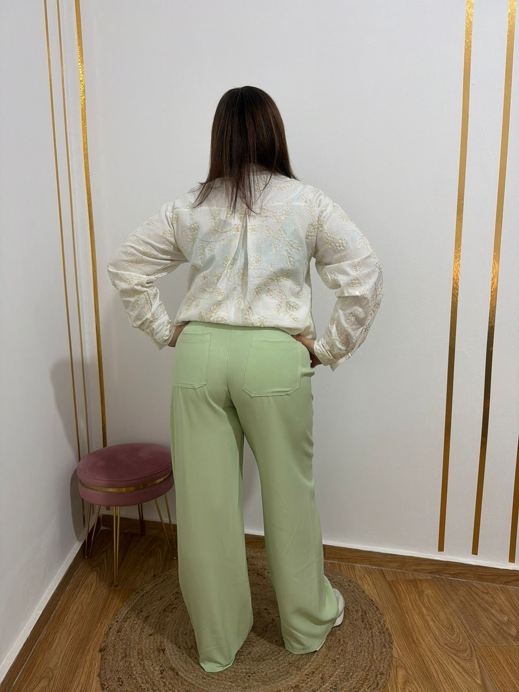 Pantalón Fluido Luana con Cintura Elástica – Corte Recto y Caída Elegante