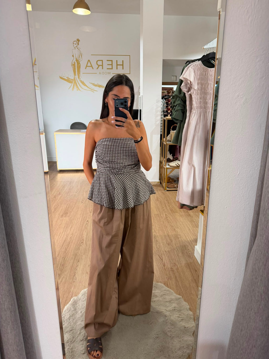 Pantalón Palazzo Fluido de tiro alto con cintura elástica / Pantalón ancho verano
