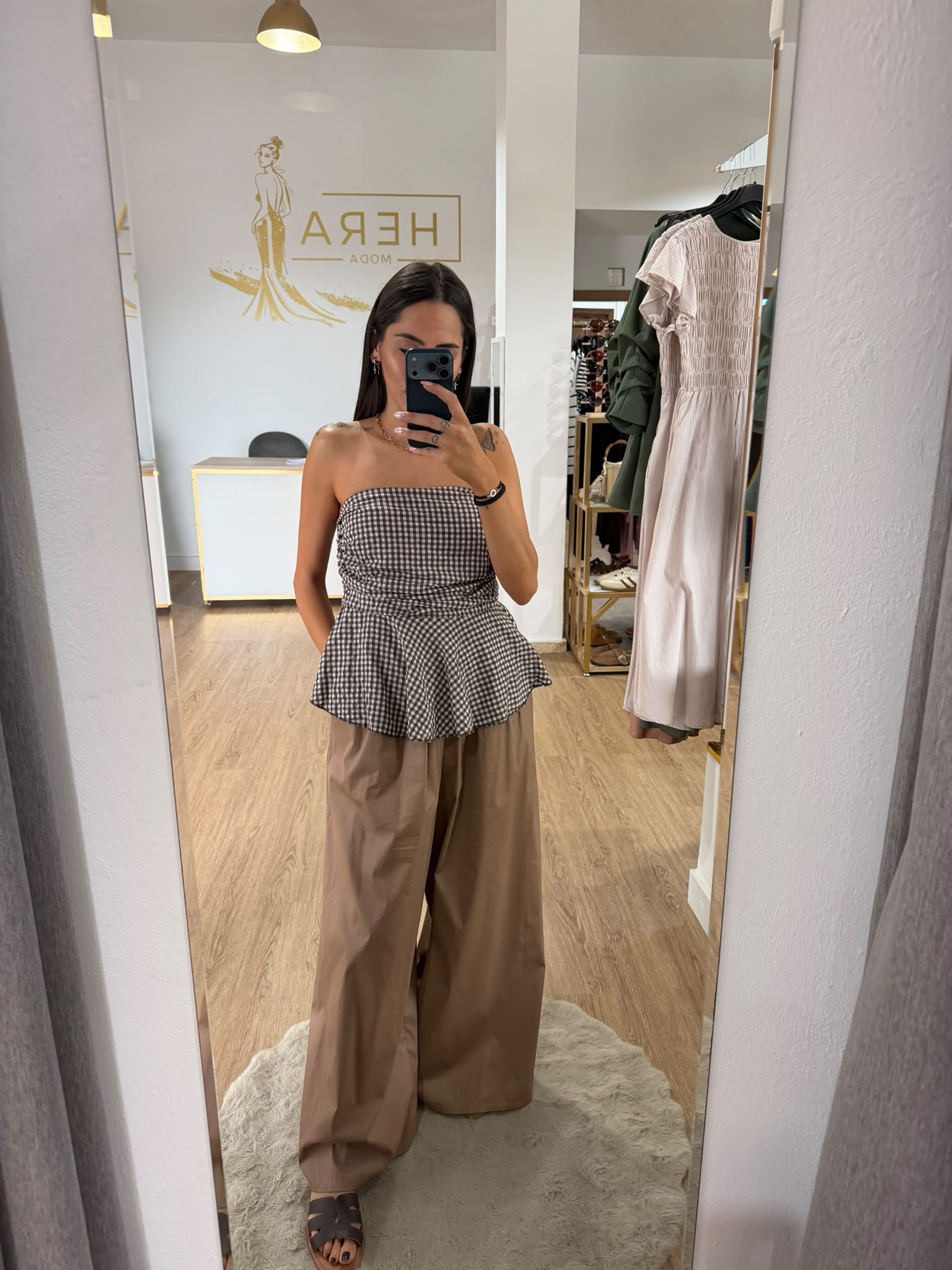Pantalón Palazzo Fluido de tiro alto con cintura elástica / Pantalón ancho verano