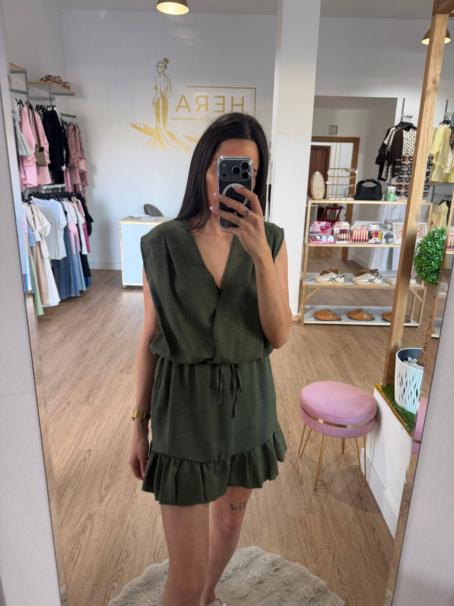 Conjunto dos Piezas / Top Cruzado y Falda Pantalón