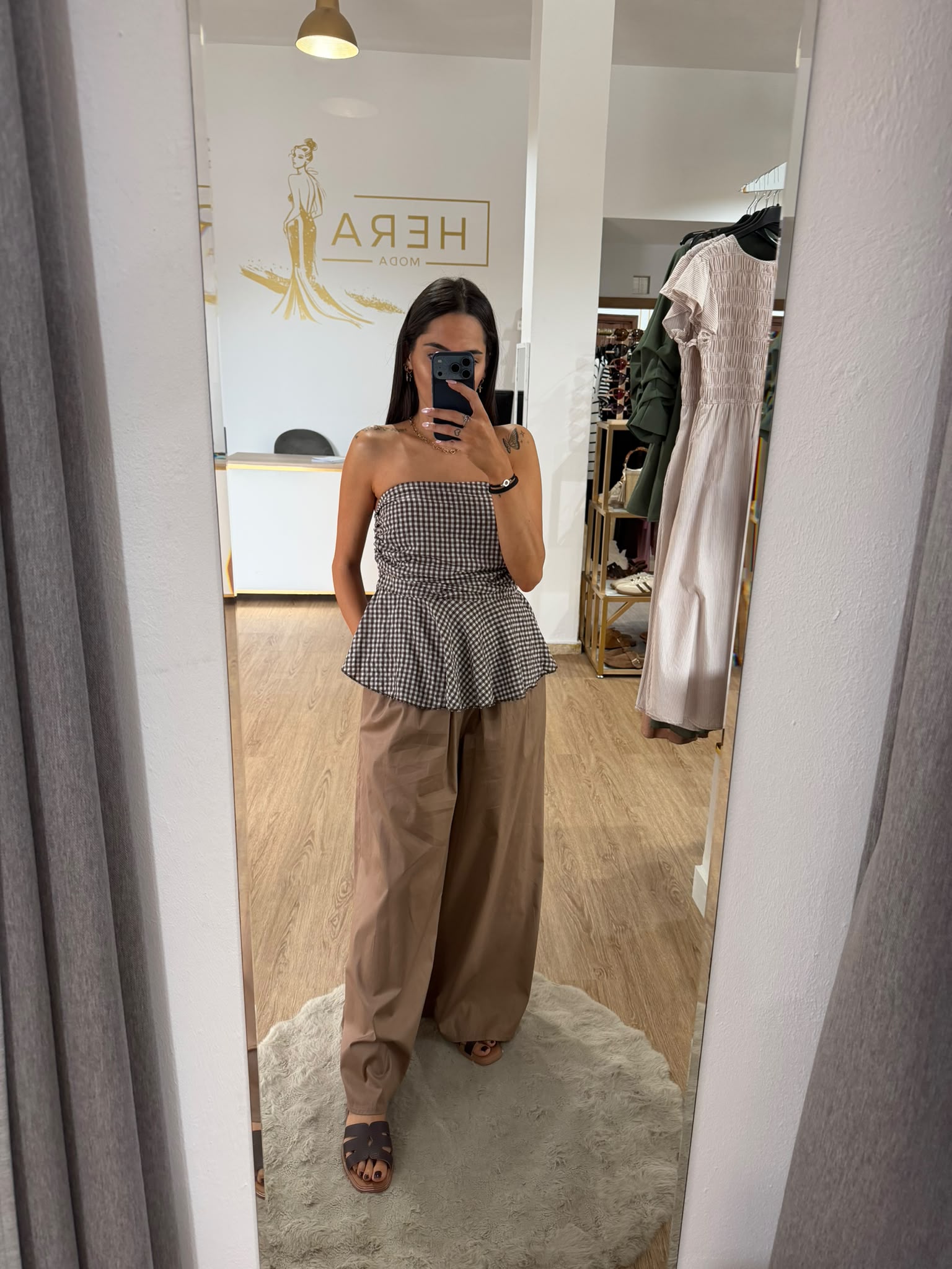Pantalón Palazzo Fluido de tiro alto con cintura elástica / Pantalón ancho verano