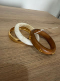 Pack Pulseras Rígidas Chunky | Set Brazaletes Carey y Oro